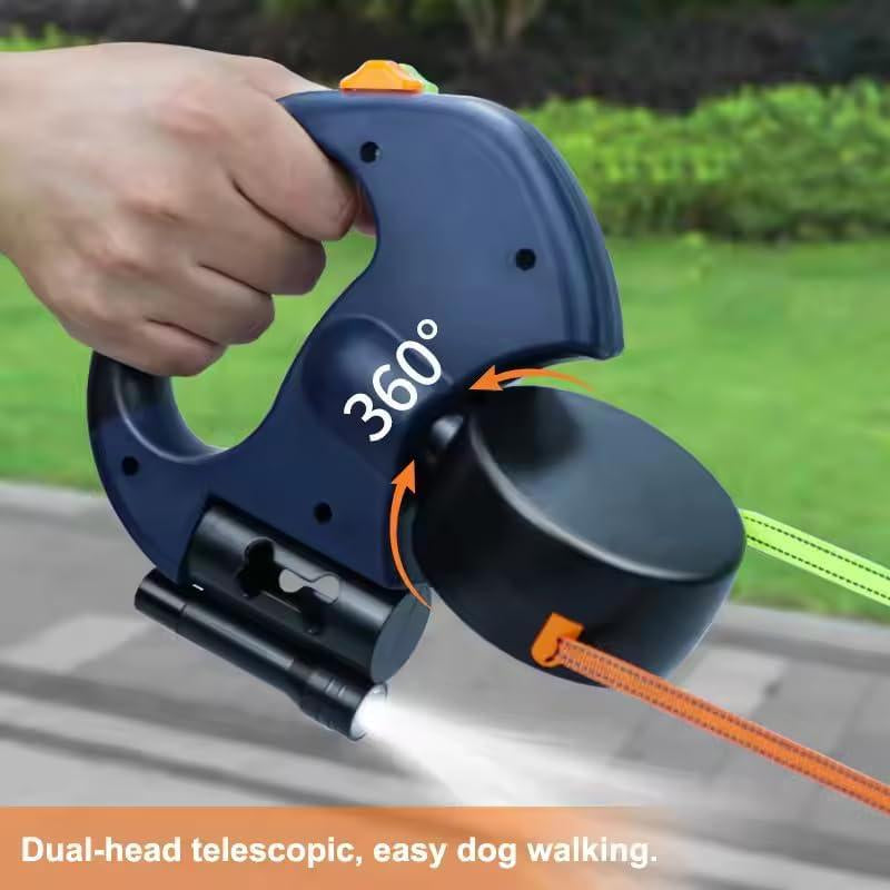 DualGlide™ 360° Swivel Retractable Dog Leash (For 2 Dogs)