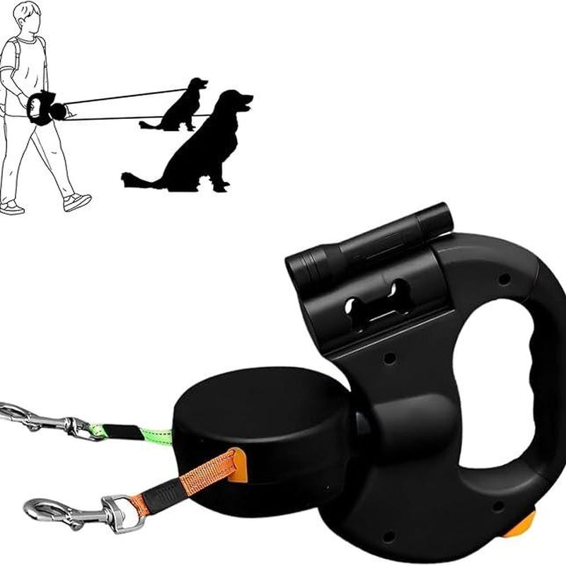 DualGlide™ 360° Swivel Retractable Dog Leash (For 2 Dogs)