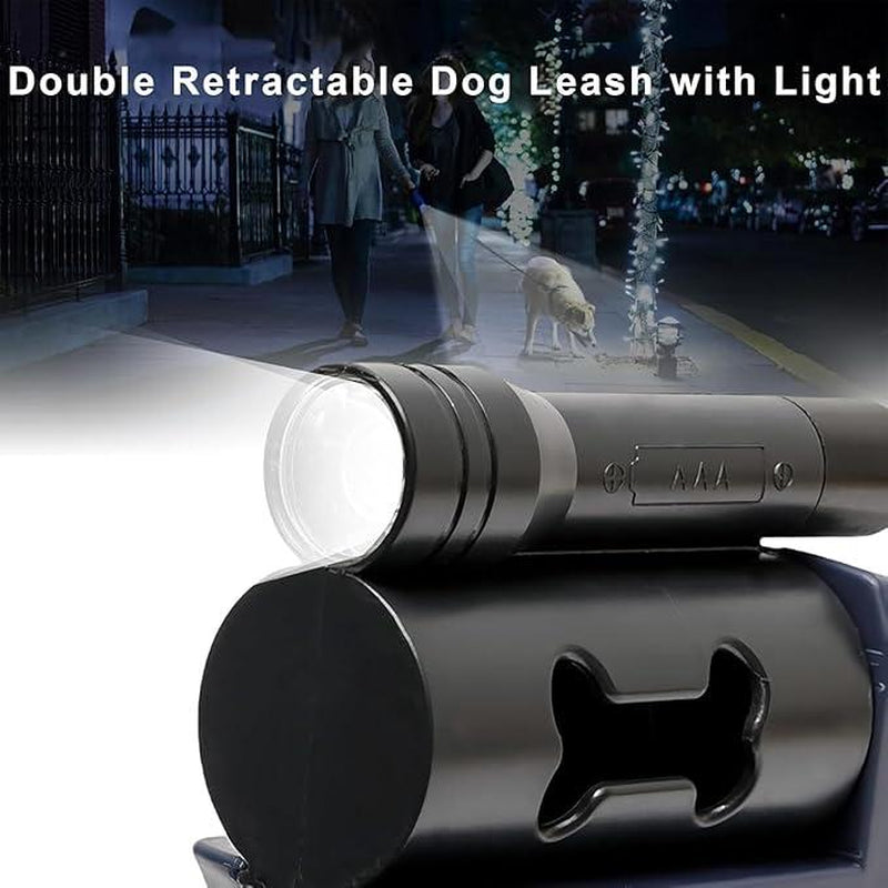 DualGlide™ 360° Swivel Retractable Dog Leash (For 2 Dogs)